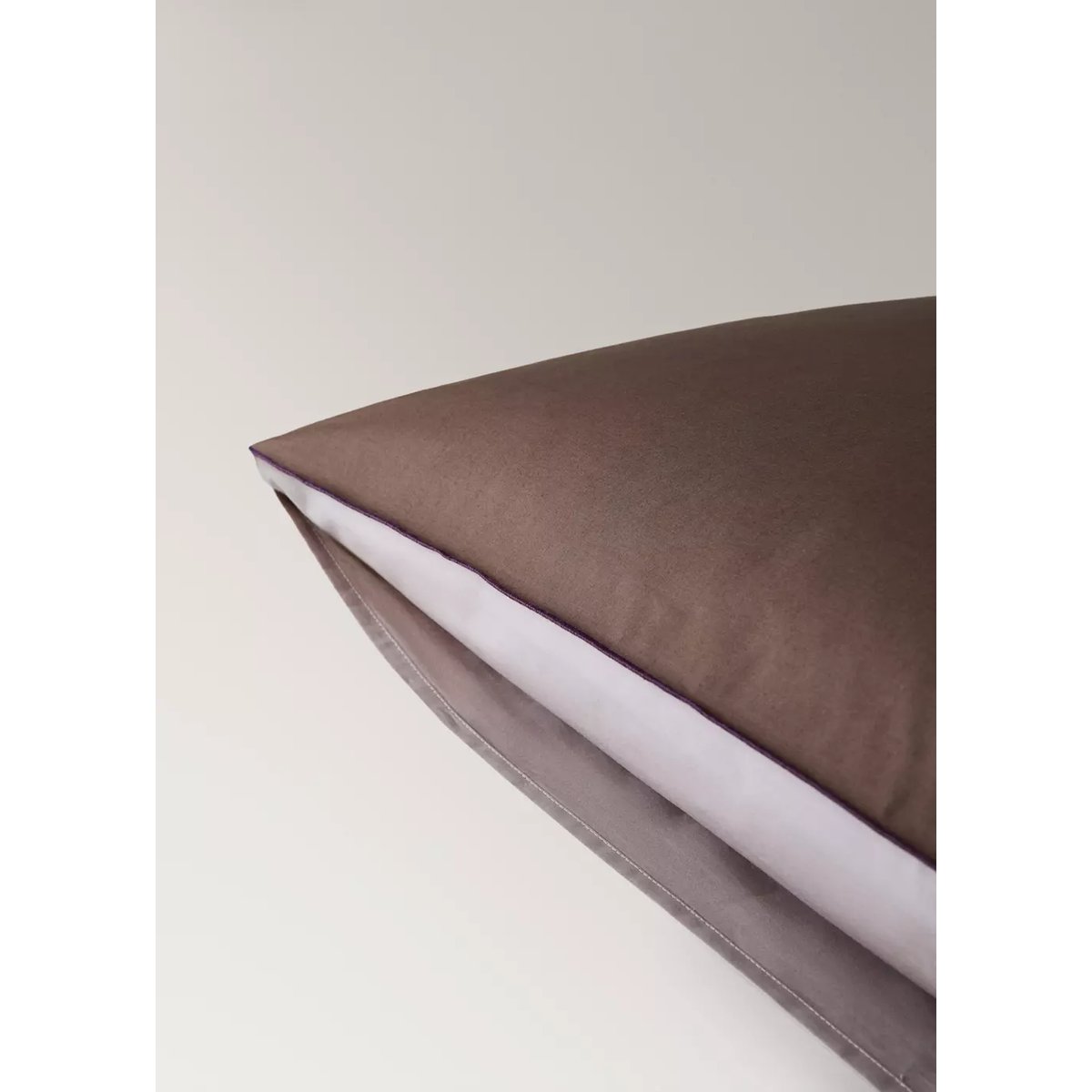 Lot de 2 taies d’oreiller 60 × 60 cm marron, MANGO HOME