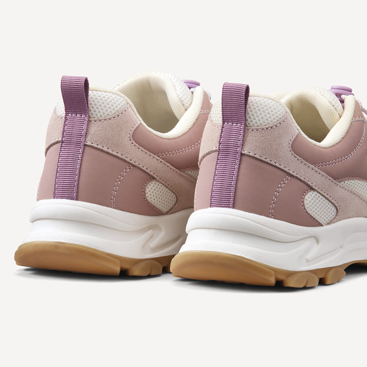 Baskets running à lacets élastiques rose, LA REDOUTE COLLECTIONS