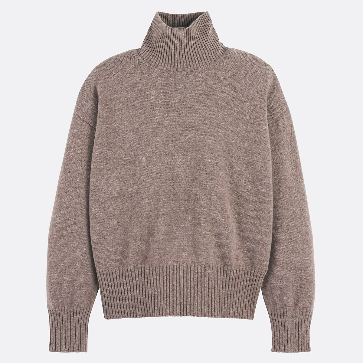Jersey de lana y cachemira, fabricado en Francia marrón claro, LA REDOUTE COLLECTIONS
