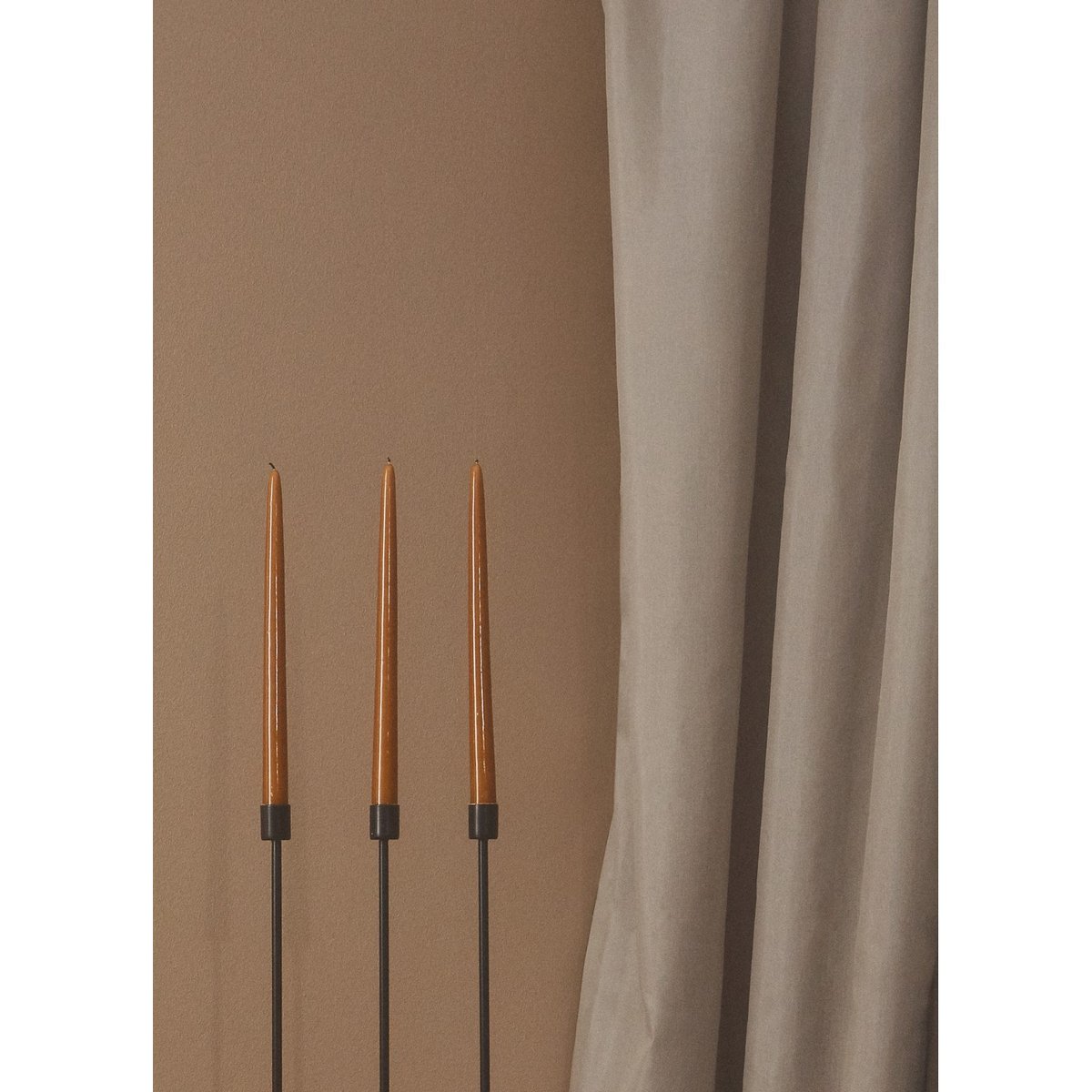 Chandelles Lux hauteur 30cm diam 2 cm ambre, AYTM