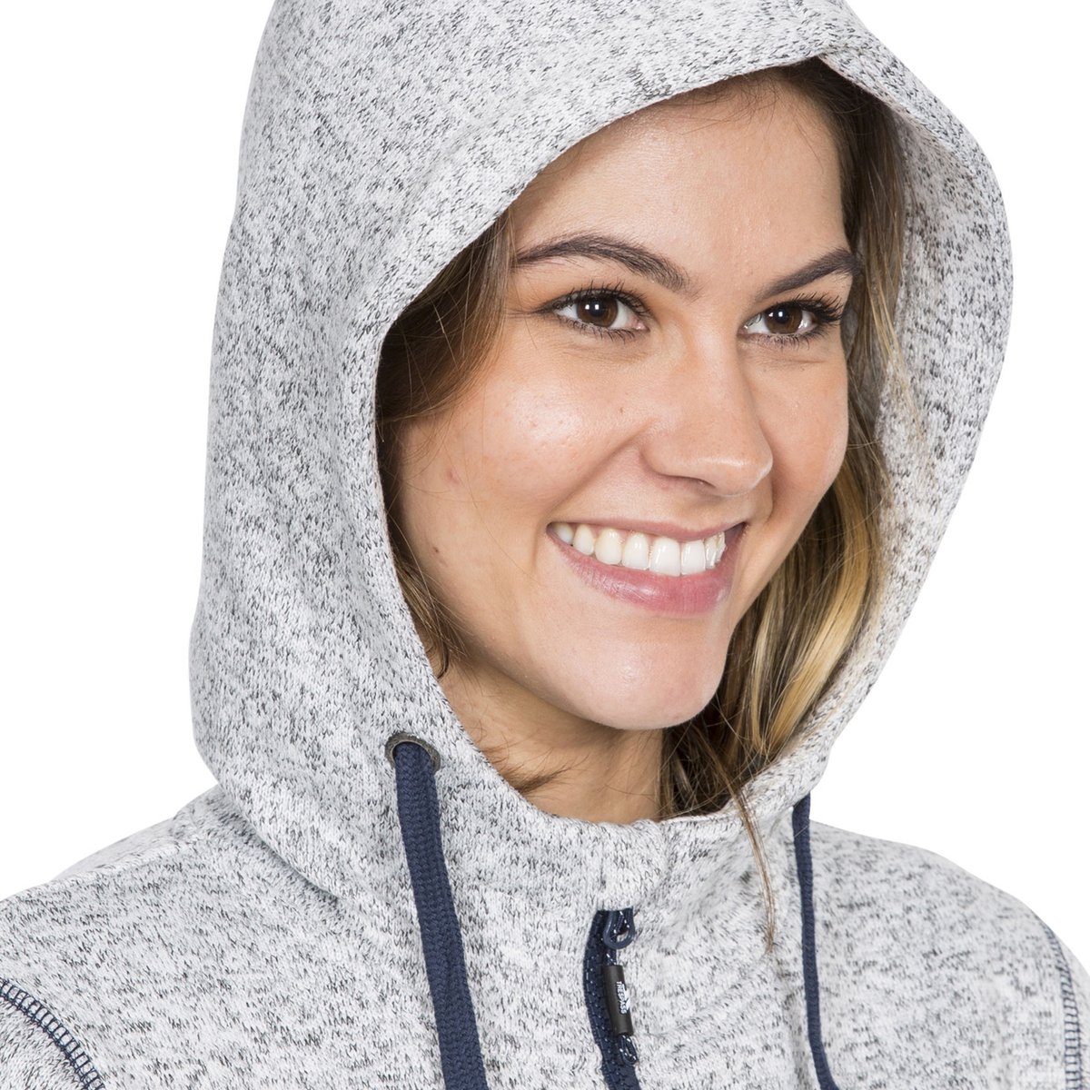 Veste Polaire Odelia blanc chiné/bleu marine, TRESPASS