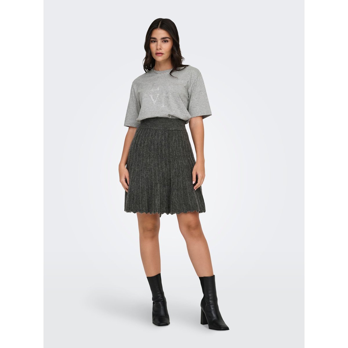 T-Shirt medium grey melange, JDY