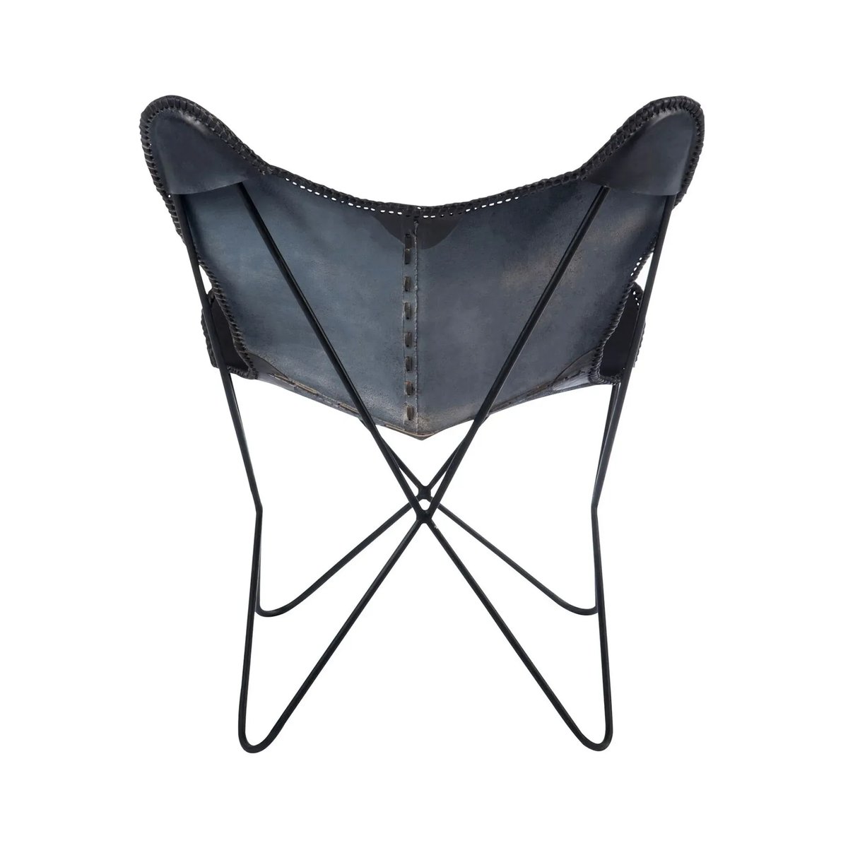 Fauteuil papillon en métal et cuir - ALTO noir, HELLIN, DEPUIS 1862