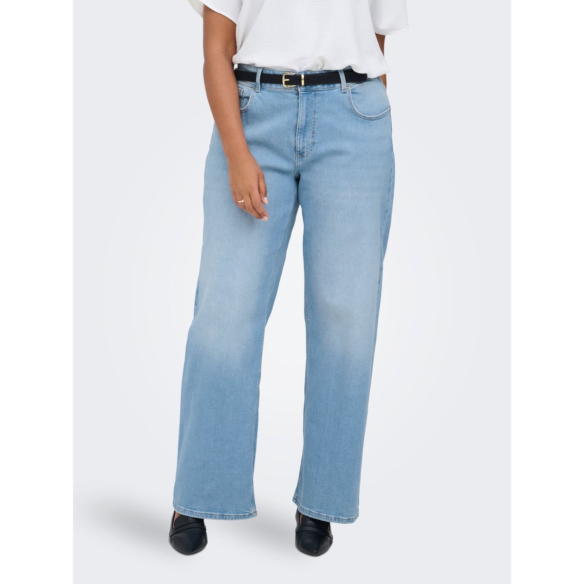Jean À Jambe Large light blue denim, ONLY CARMAKOMA