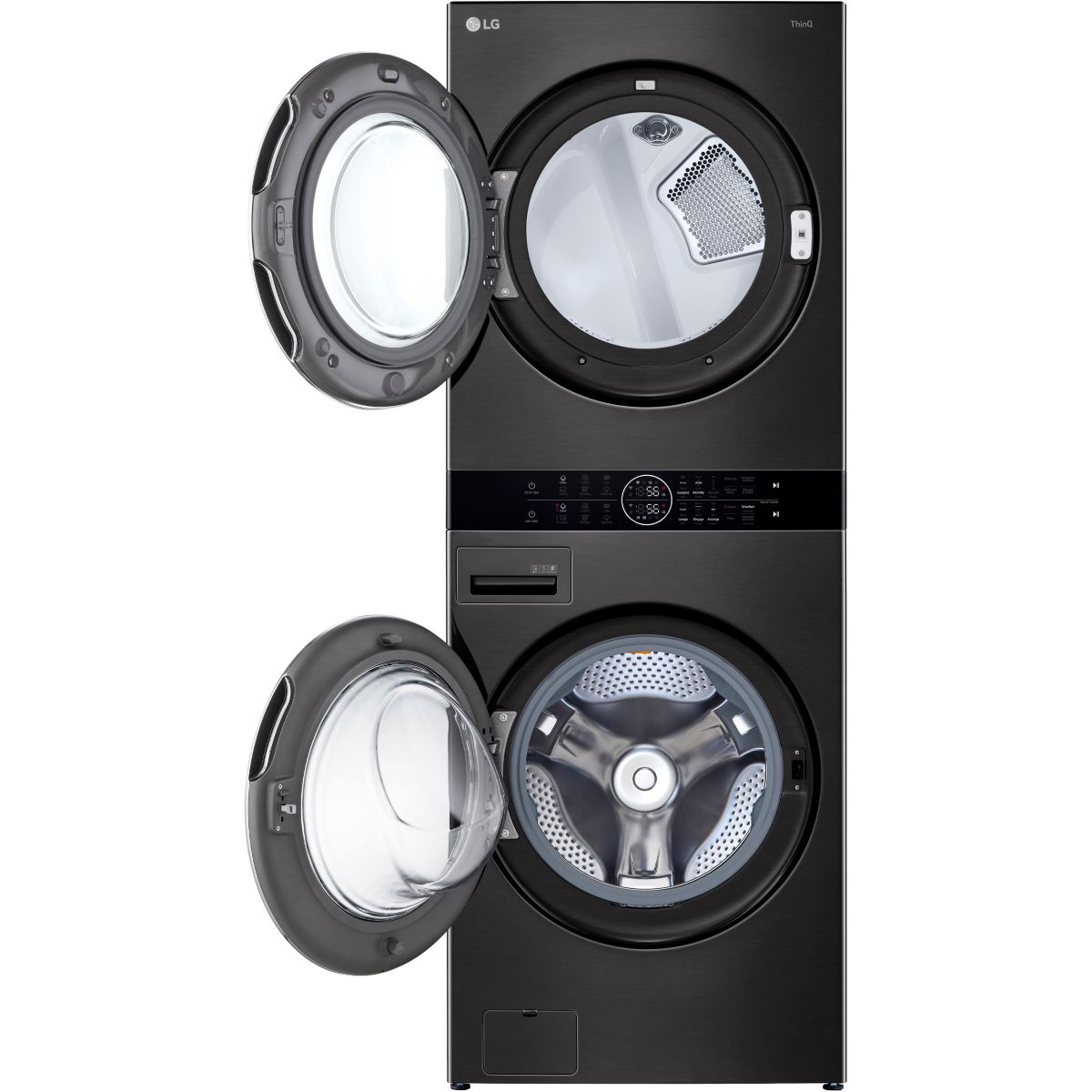 Lave linge séchant hublot F761TOWERB2 WashTower noir, LG
