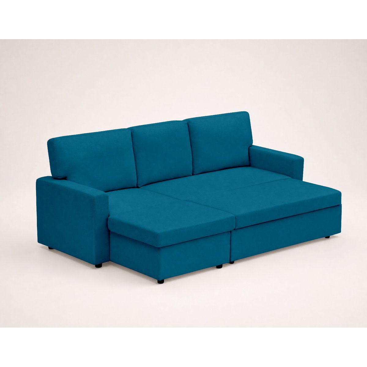 Canapé d’angle réversible convertible 4pl, MEIYA bleu, BEST MOBILIER