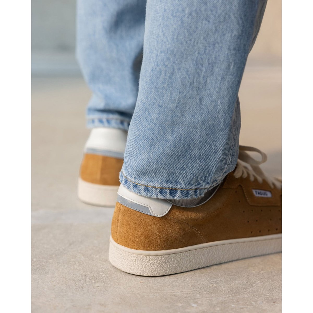 Baskets basses suede LUMBO beige clair, FAGUO