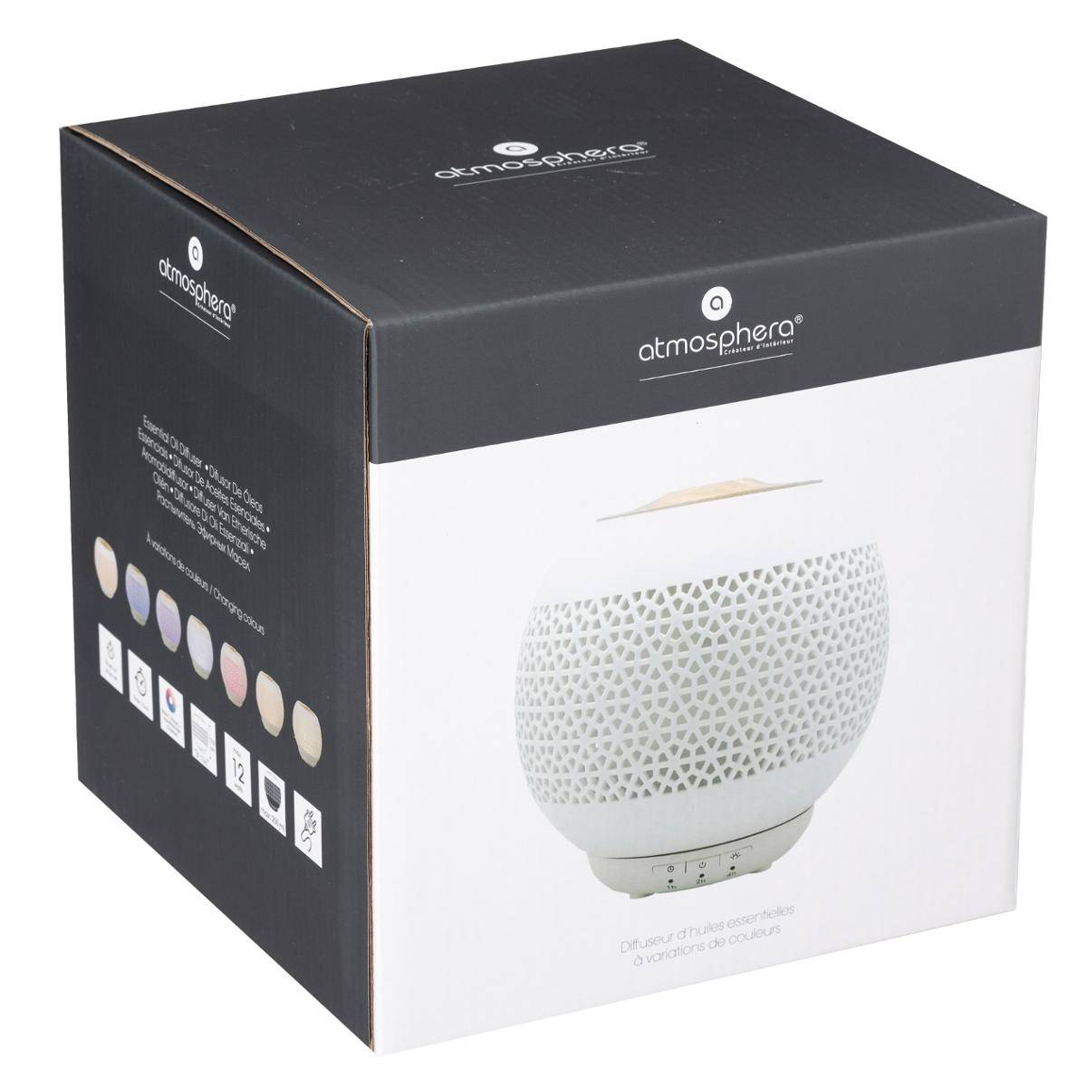 Diffuseur d'huiles essentielles blanc, ATMOSPHERA