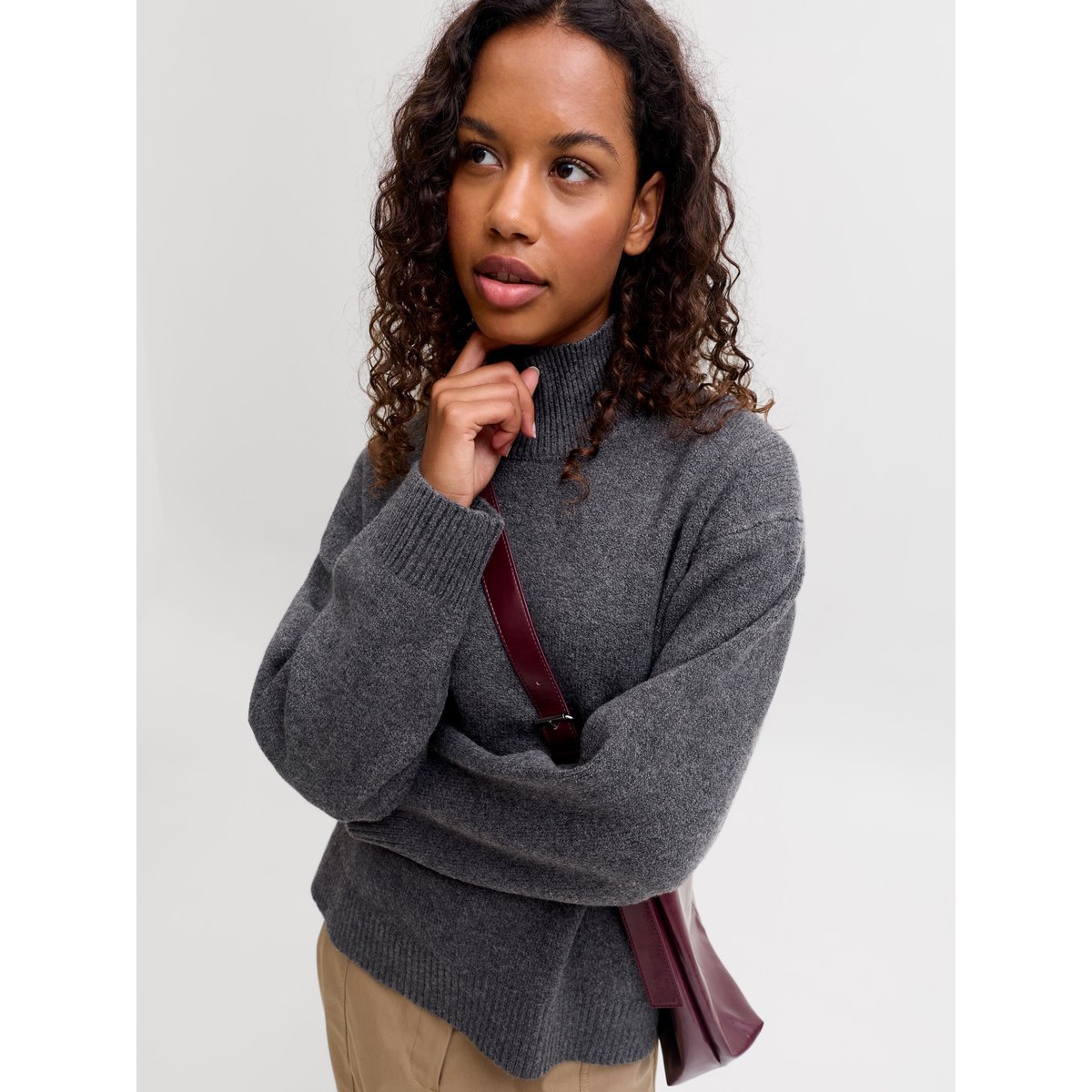Pull En Maille dark grey melange, JJXX