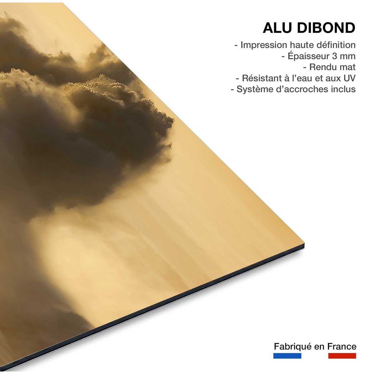Tableau tempete en mer enbata sur socoa tableau alu dibond, HEXOA