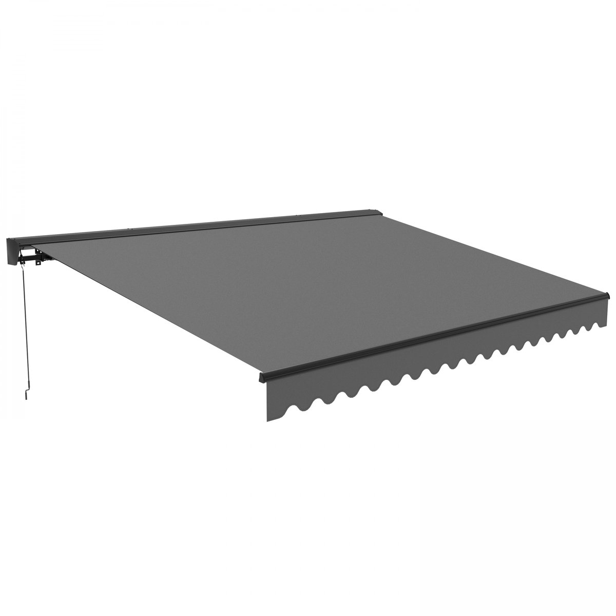 Store banne avec semi coffre 3 x 2,50 m, PAIMPOL gris, OVIALA
