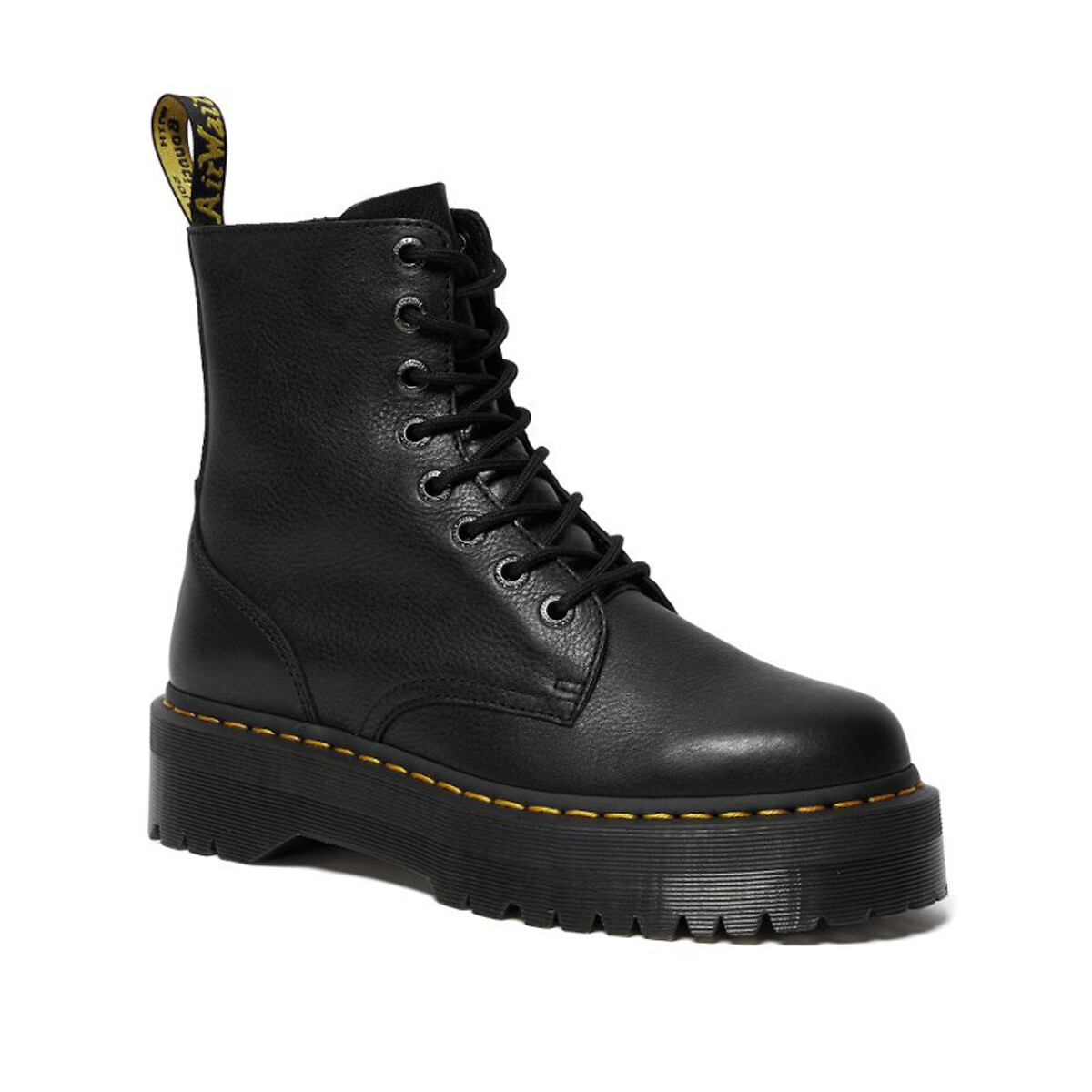 Botas com plataforma Jadon III, em pele, Pisa preto , DR. MARTENS