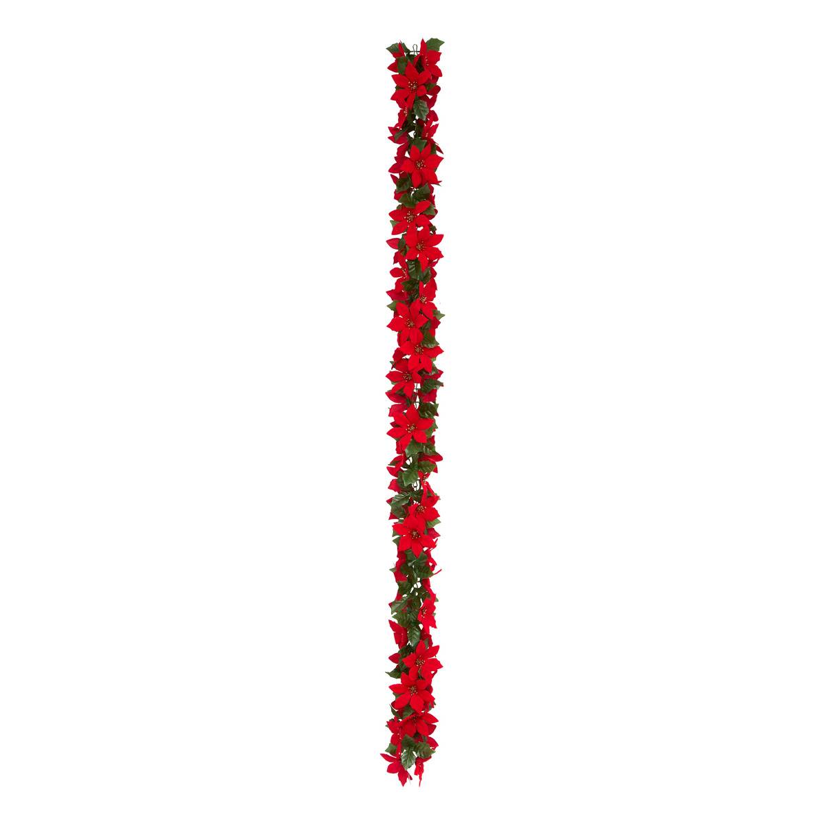 GDN PLAST POINSETTIA 180CM rouge, FEERIC LIGHTS & CHRISTMAS