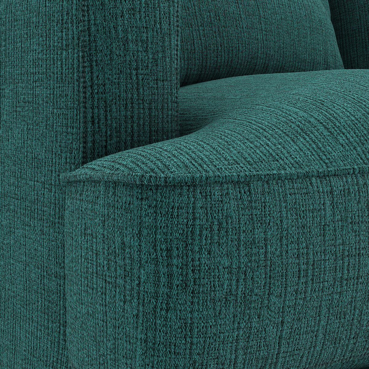 Kompaktes Sofa, aus jaspiertem Canvas, ALWINE dunkelgrün, AM.PM