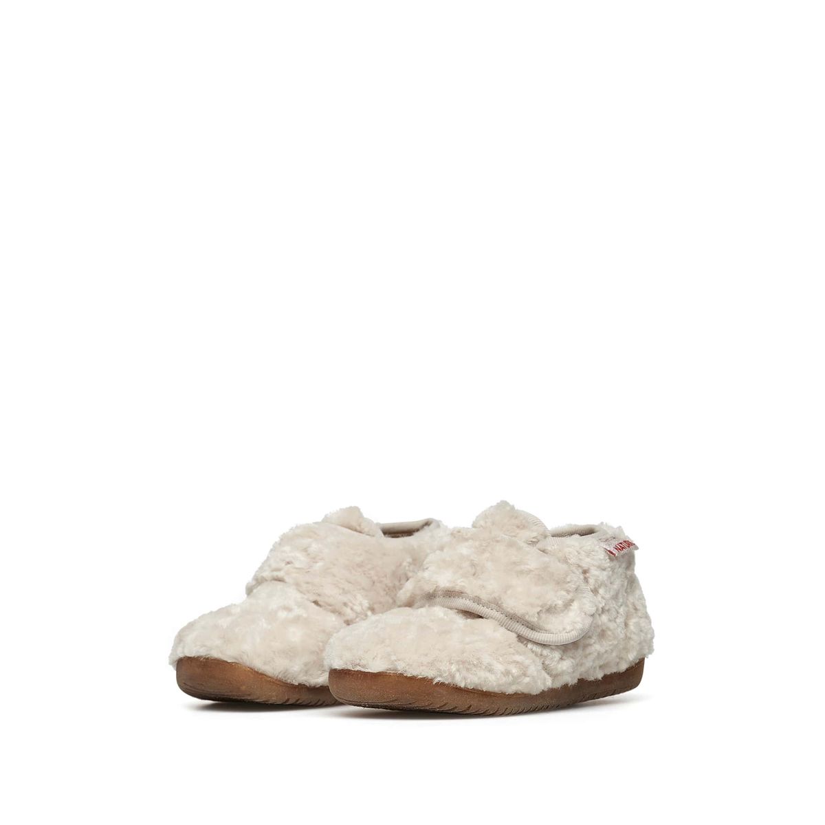 Pantoufles en fausse fourrure HOME beige, NATURINO