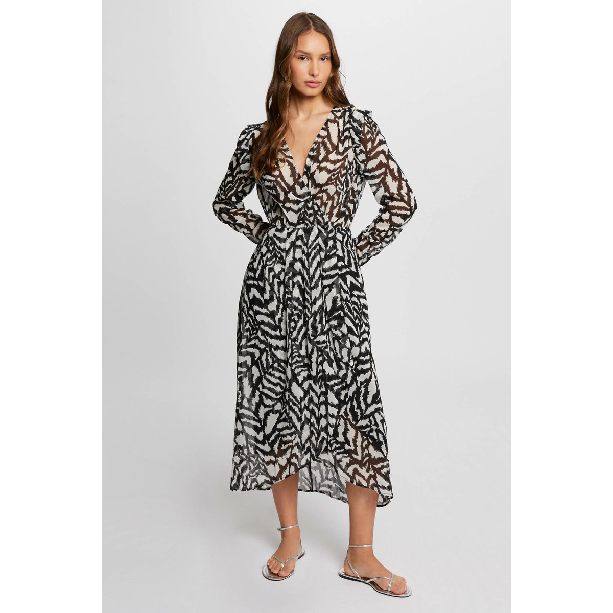 Robe longue imprimée multico, MORGAN