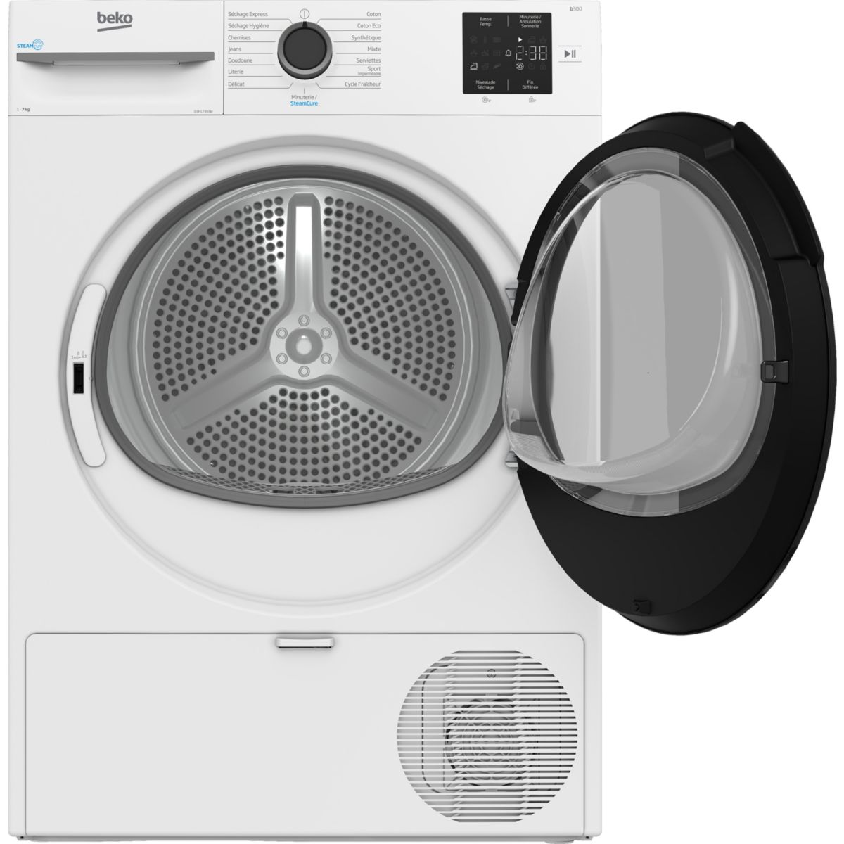 Sèche linge pompe à chaleur D3H17393W couleur unique, BEKO