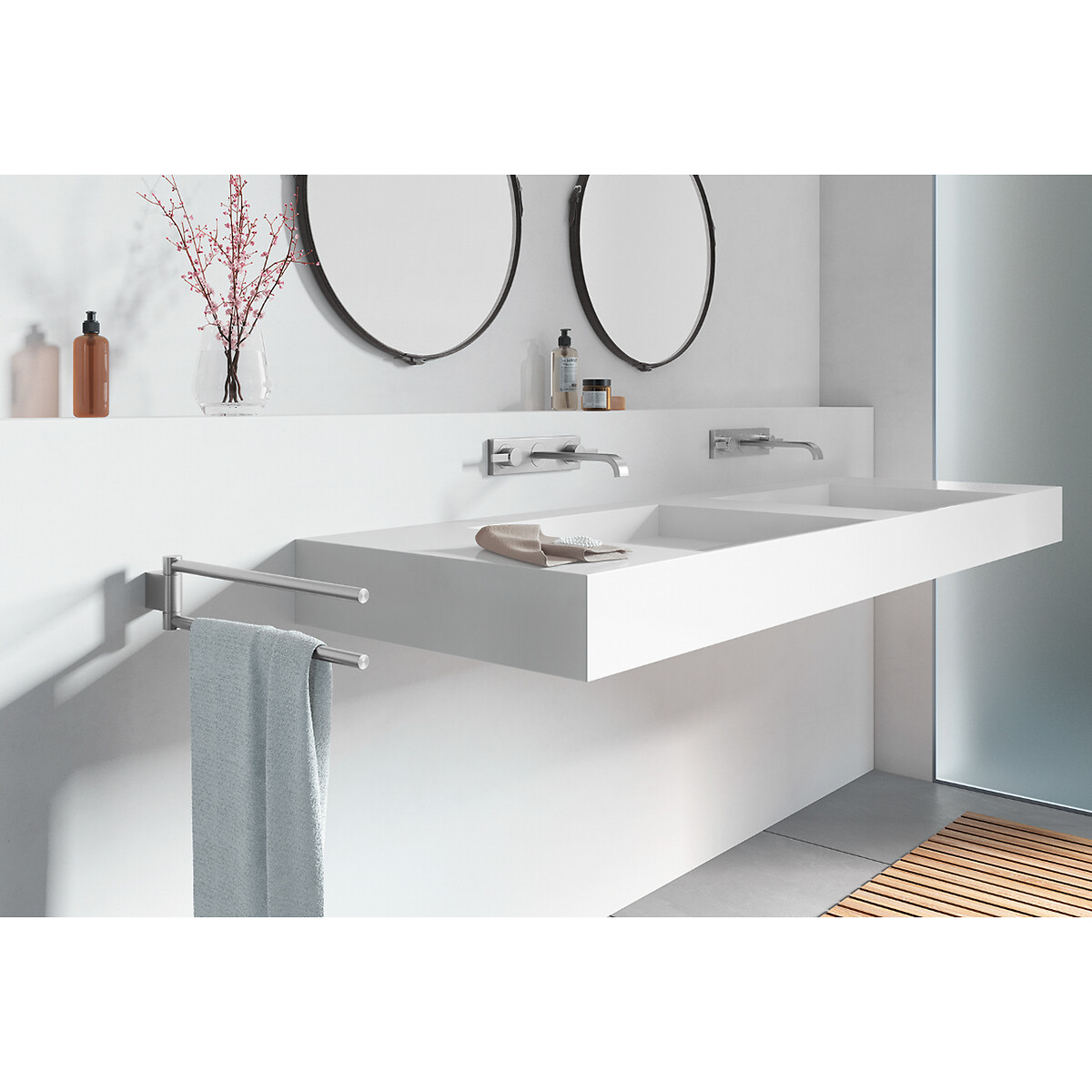 Toalheiro duplo Atore, ZACK inox, ZACK