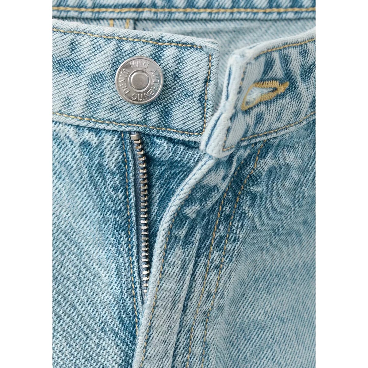 Jean wide leg couture bleu moyen vintage, MANGO TEEN