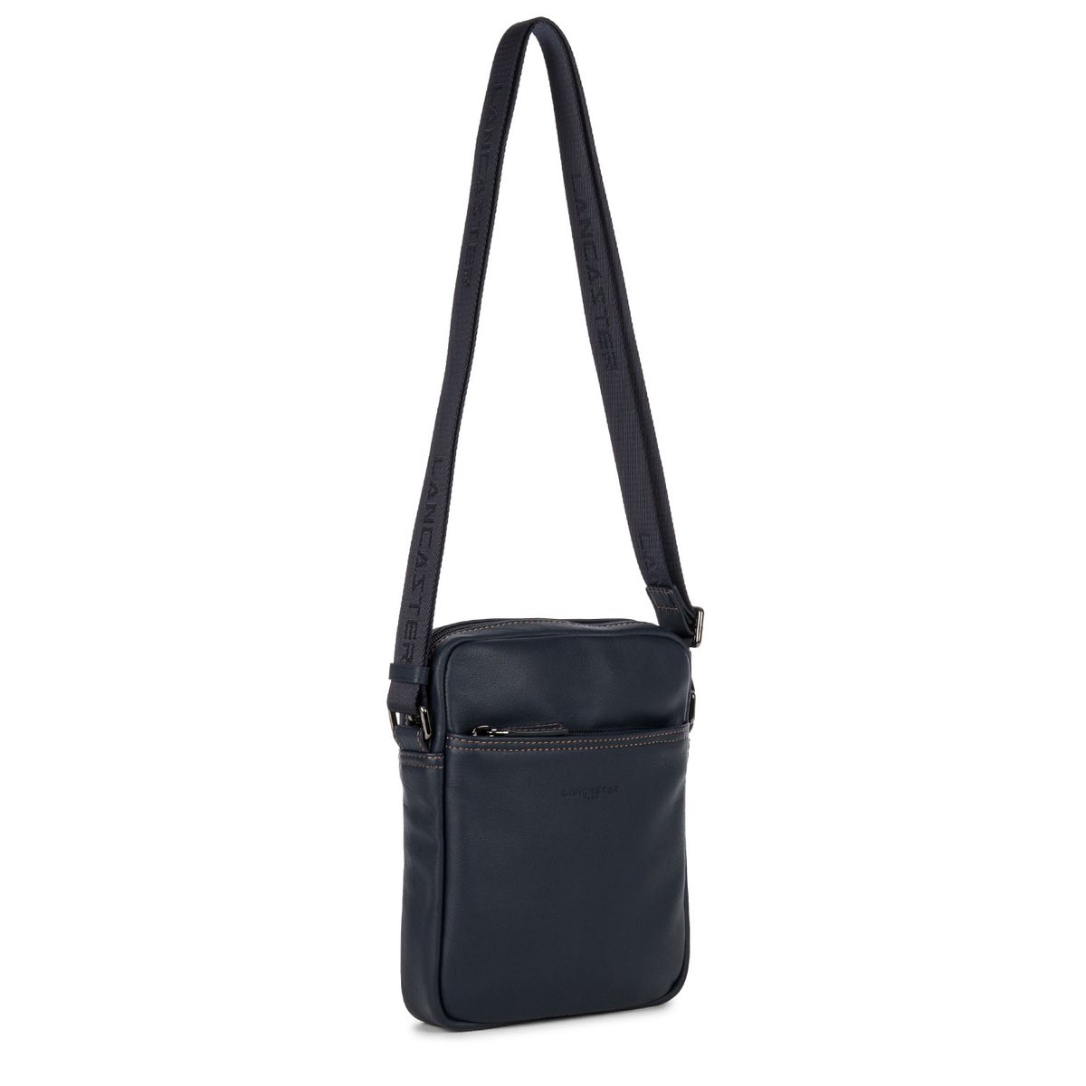 Petit sacoche SOFT VINTAGE HOMME bleu - fonce - camel, LANCASTER