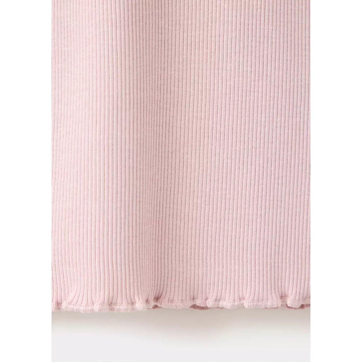 T-shirt côtelé à bordures ondulées rose, MANGO BABY