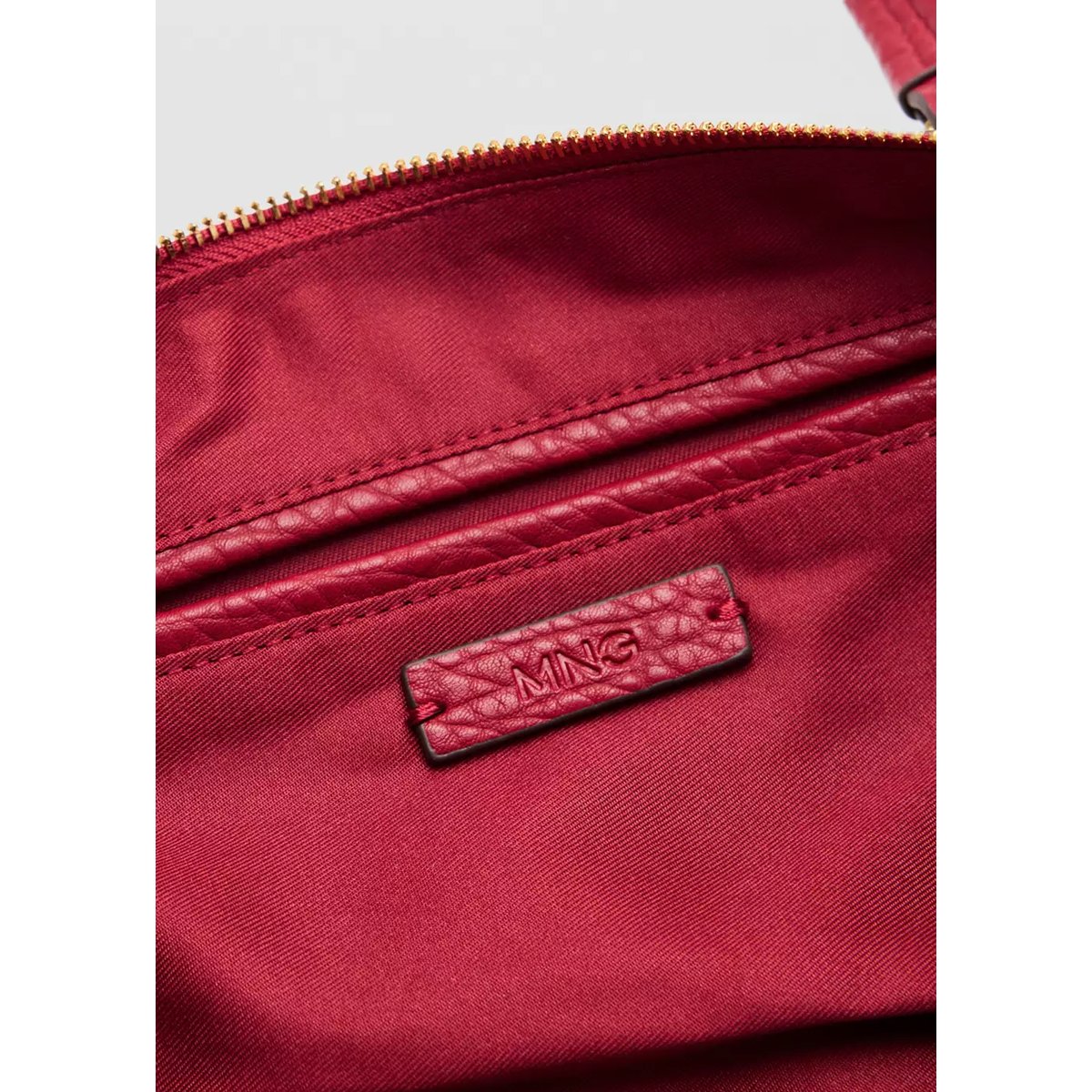 Sac porté épaule simili-cuir rouge, MANGO