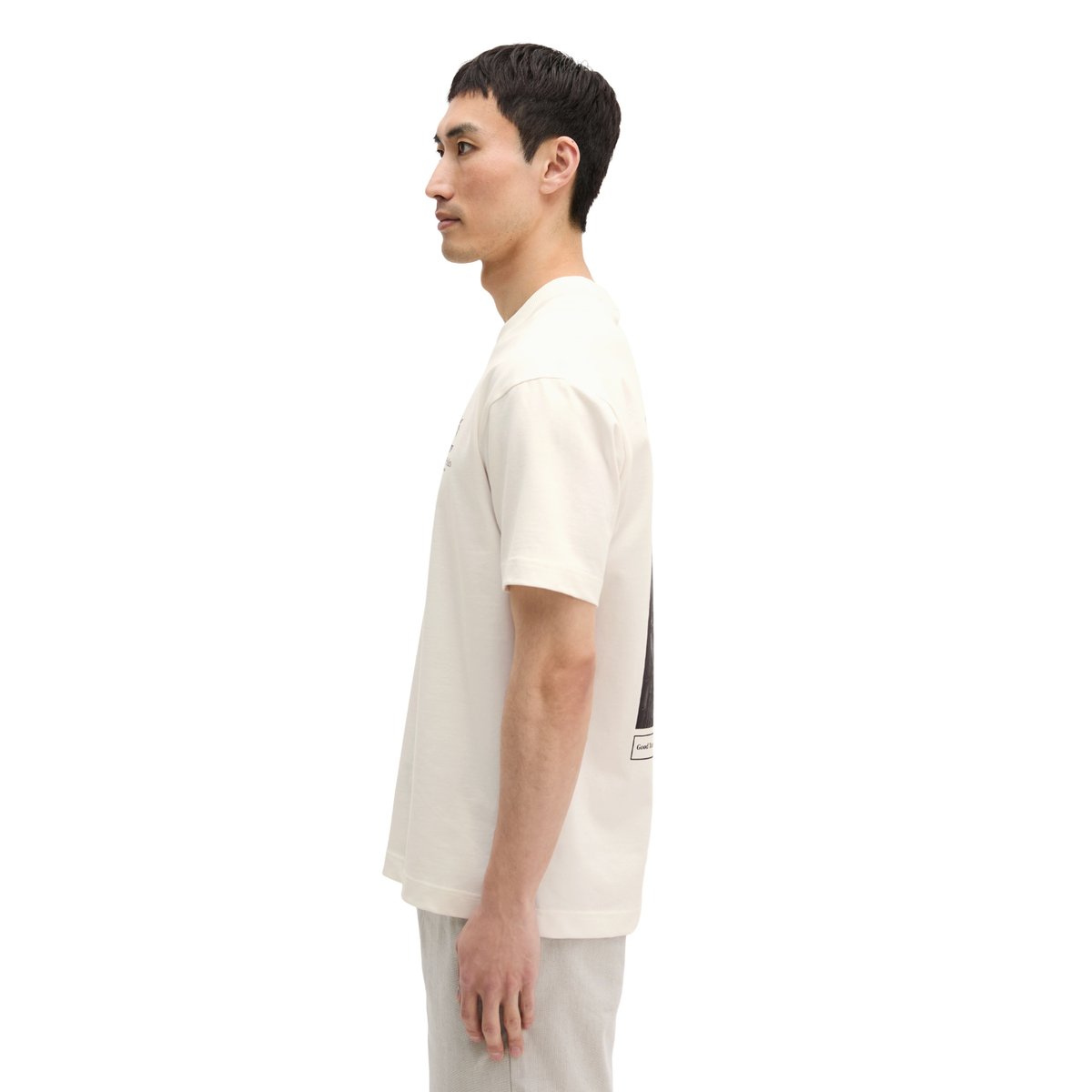 T-shirt loose avec un imprimé estival dans le dos blanc naturel, MARC O'POLO