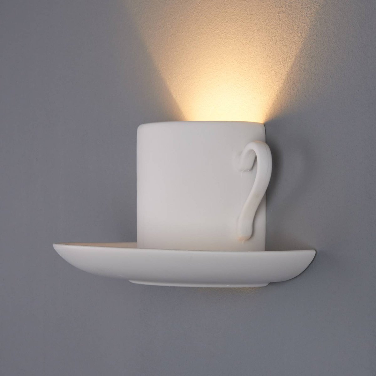 Applique en plâtre moderne, Pocillo blanc, LINDBY