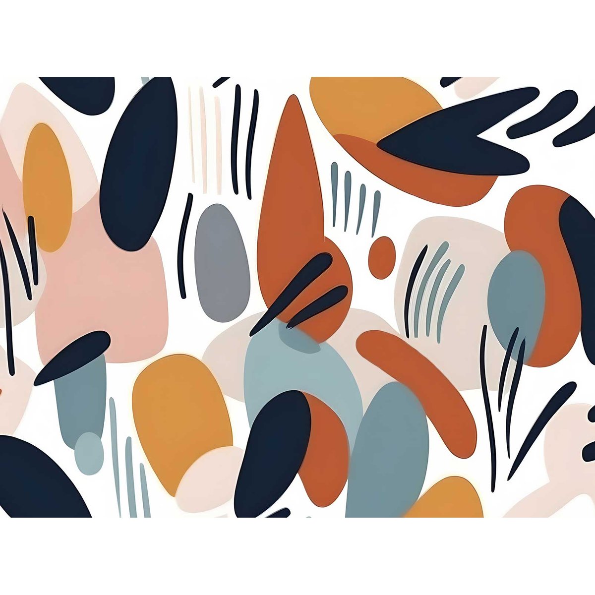 Papier peint ovales colorées intissé, HEXOA