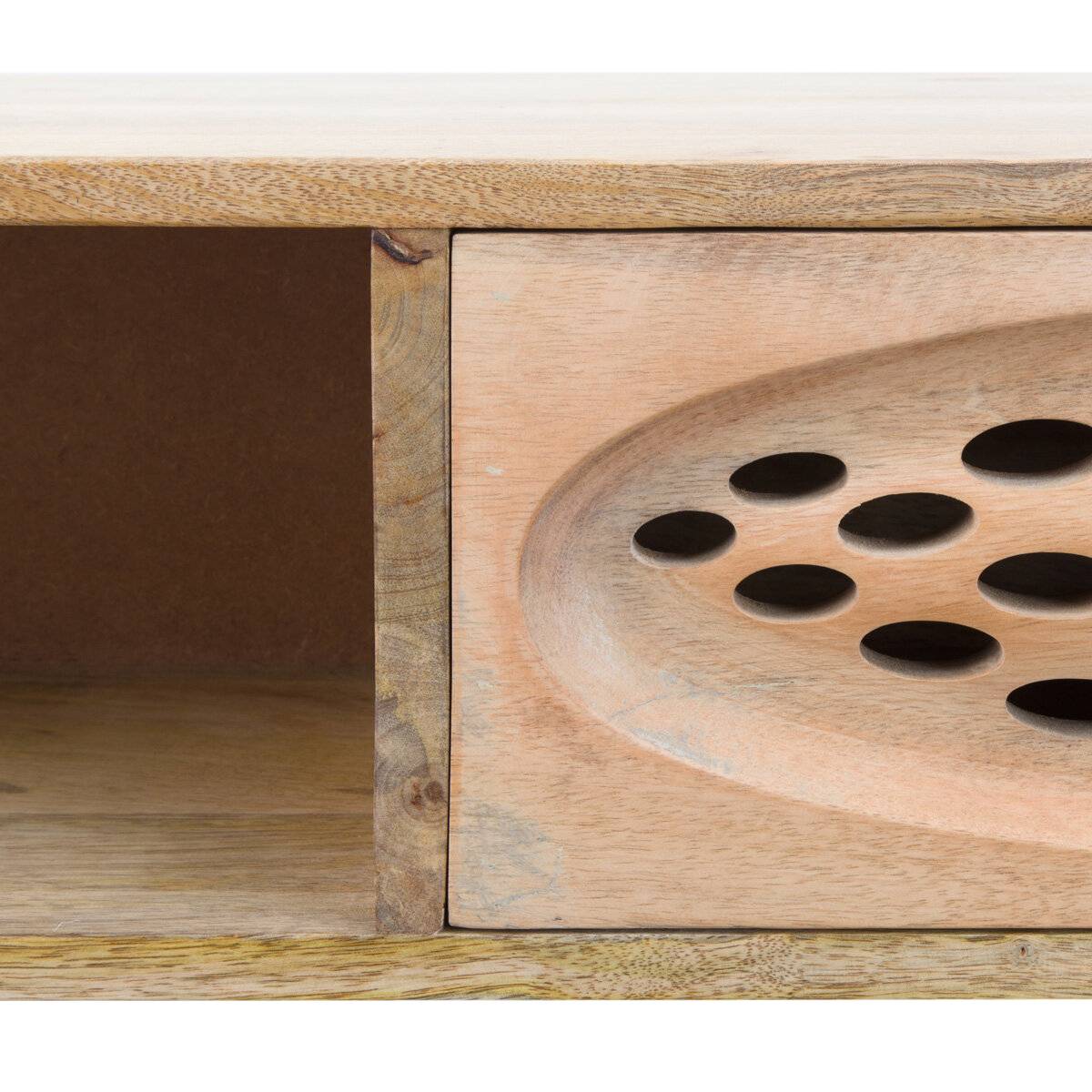 Table basse en bois de manguier 942 noir, MADE IN MEUBLES