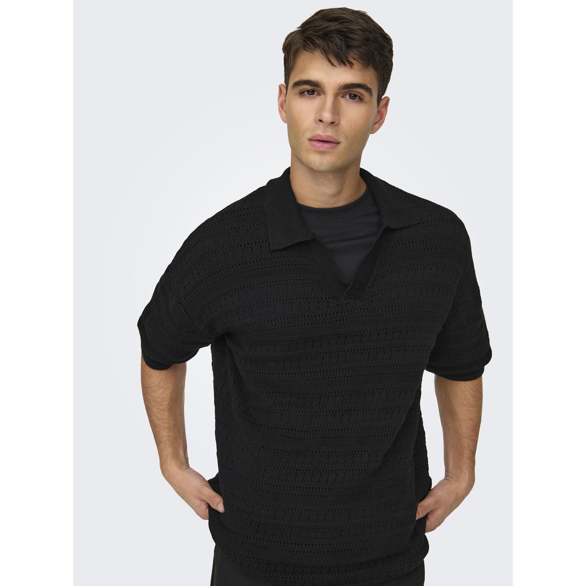 Polo noire - black, ONLY & SONS