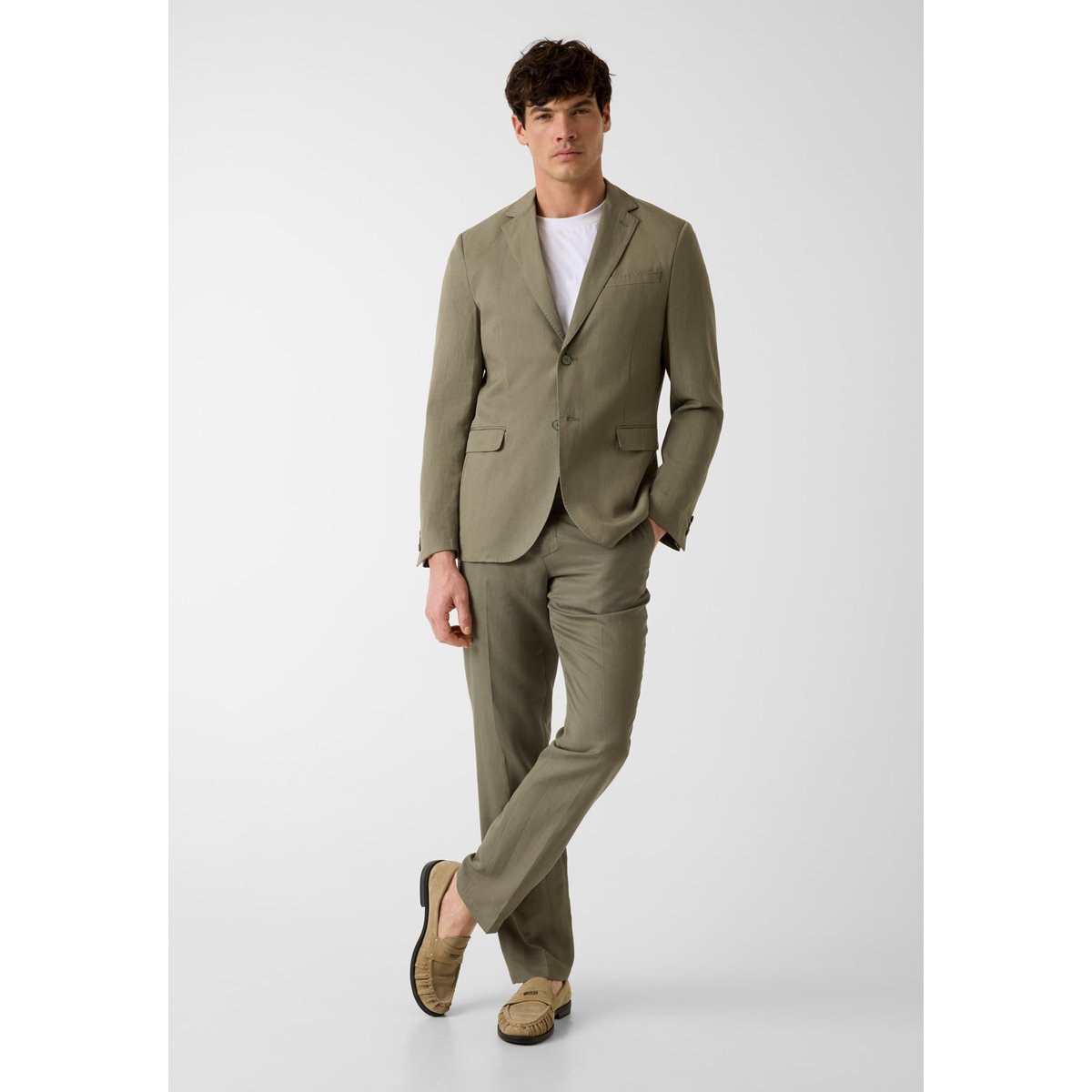 Blazer Simple Boutonnage vert olive, GUESS