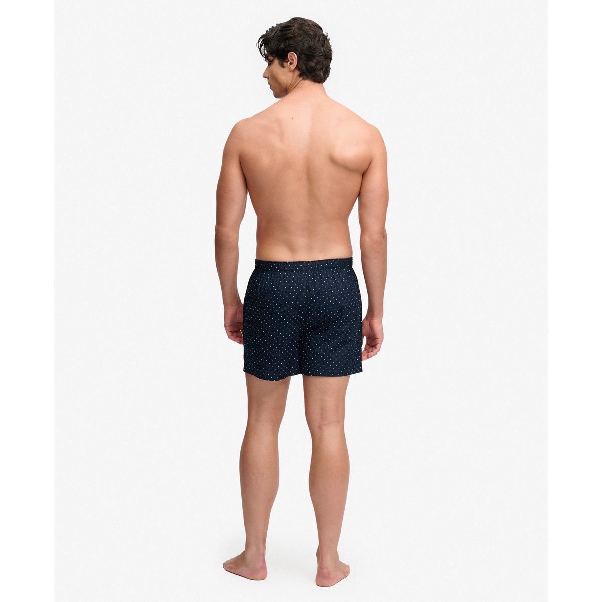 Boxer en Coton Coupe Décontractée bleu marine à pois, SUPERDRY