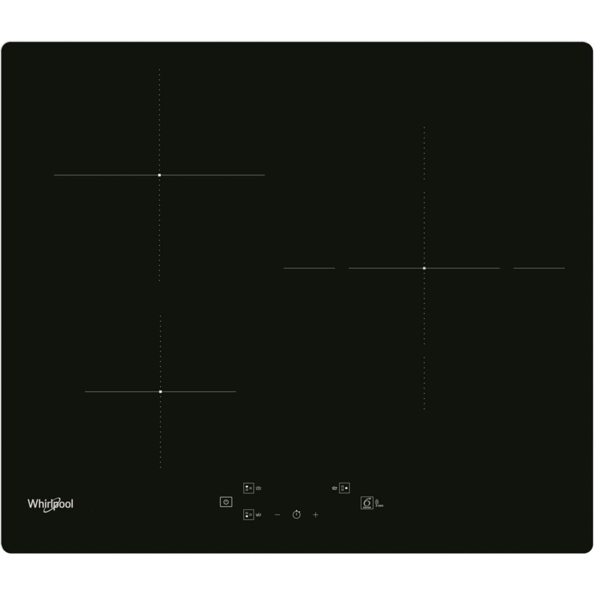 Plaque induction WSQ2460NE couleur unique, WHIRLPOOL