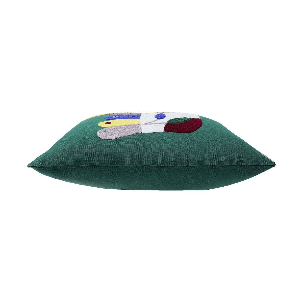 Coussin coton DIEGO vert, HABITAT