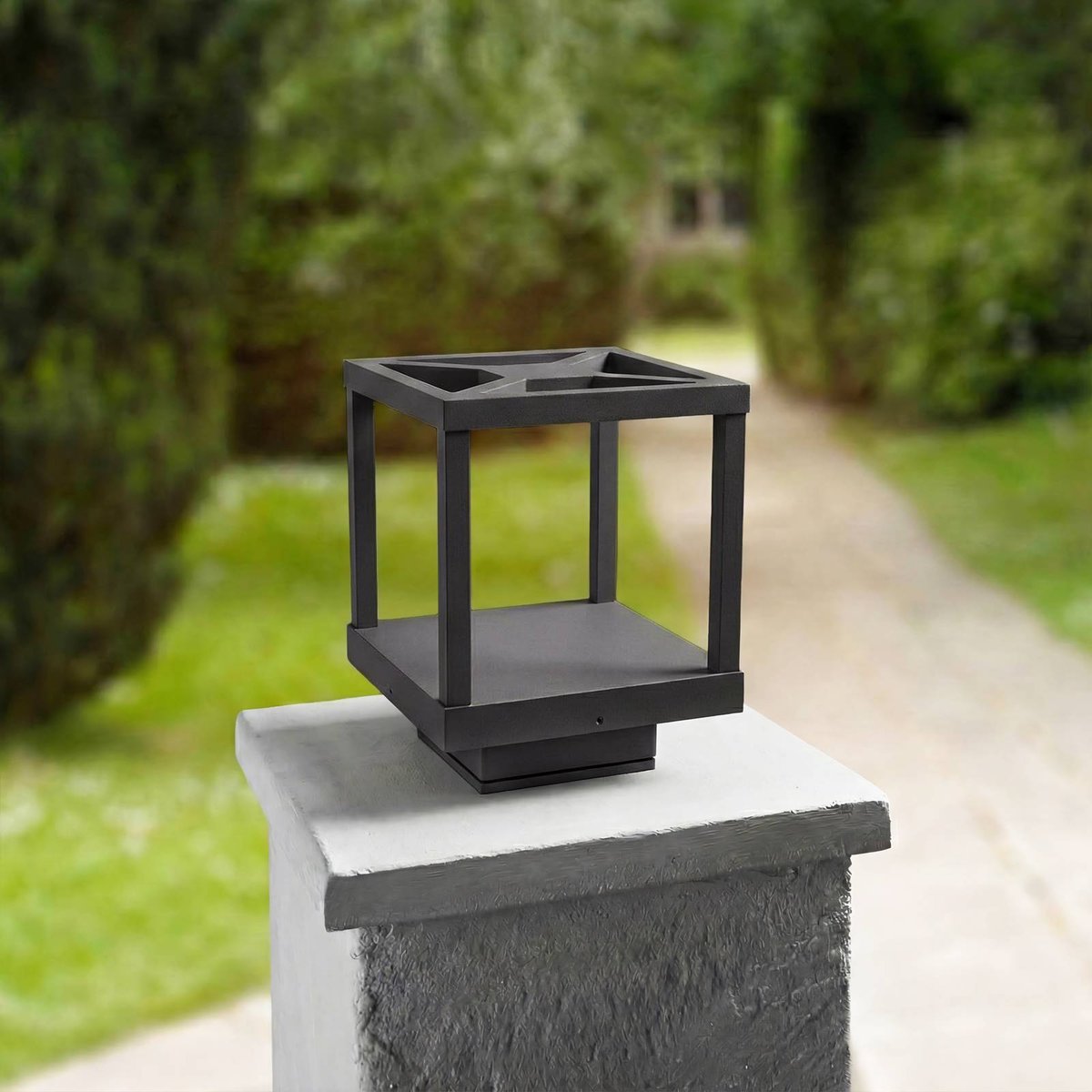 Luminaire extérieur en aluminium moderneLED gris graphite, LUCANDE