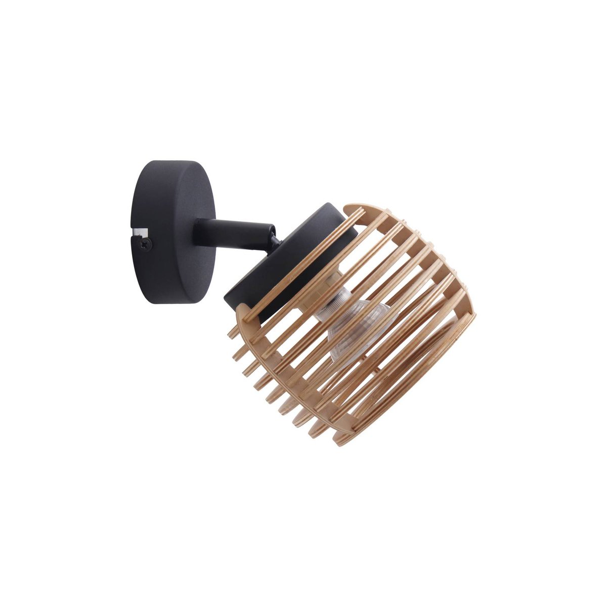 Applique en bois moderne, Ediz noir, bois clair, LINDBY