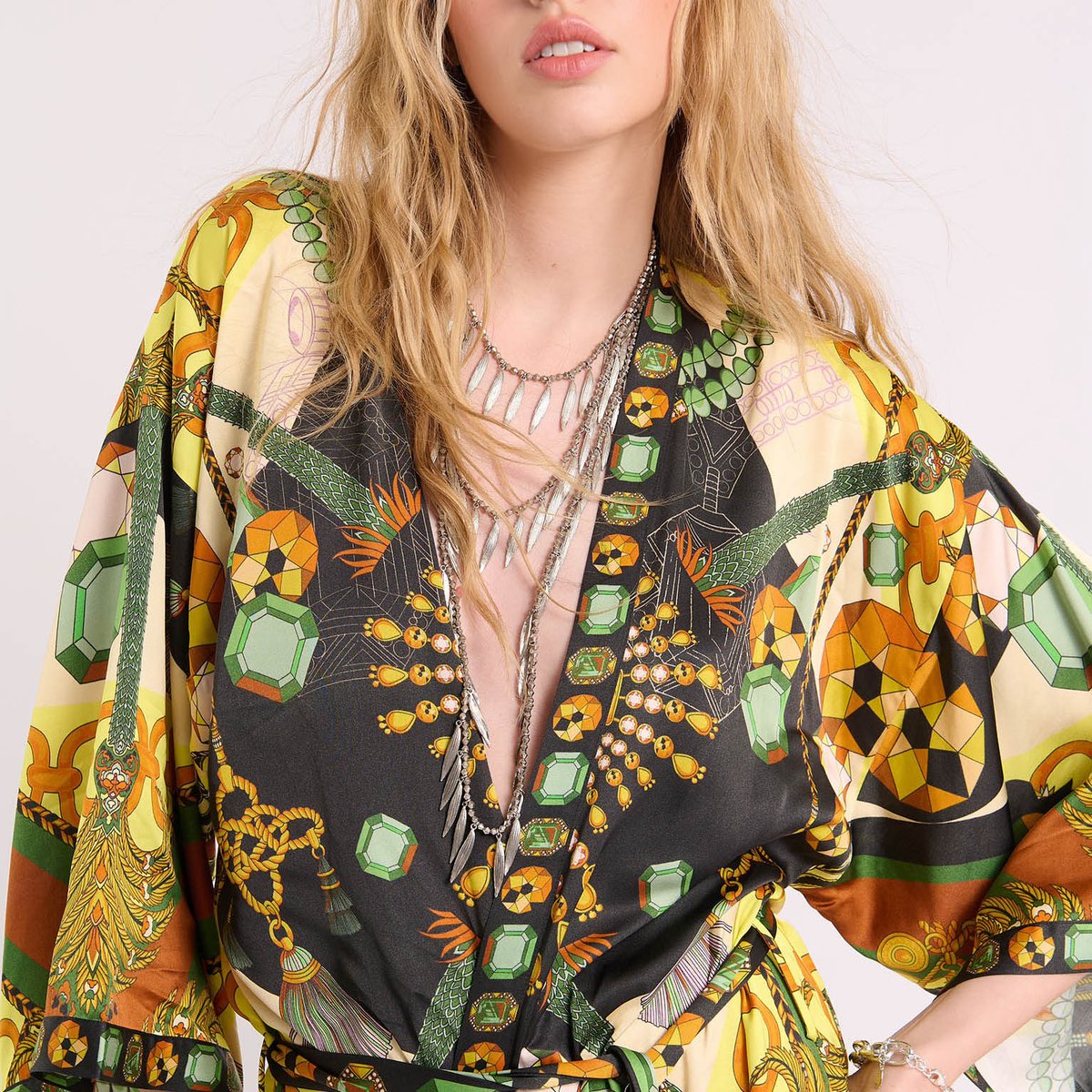 Kimono à motifs KYRO noir, WILD