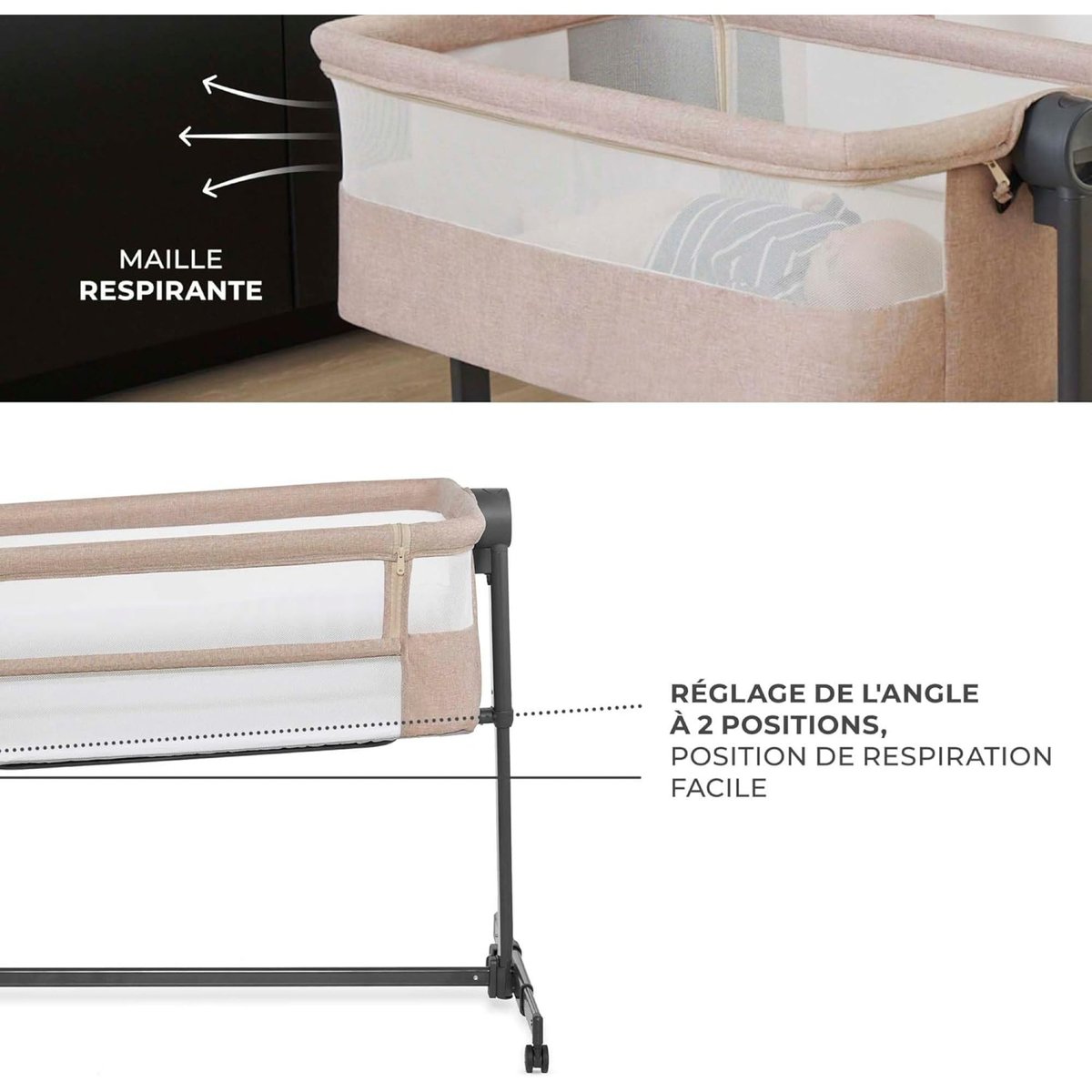 Lit cododo Nestee Up² beige, KINDERKRAFT