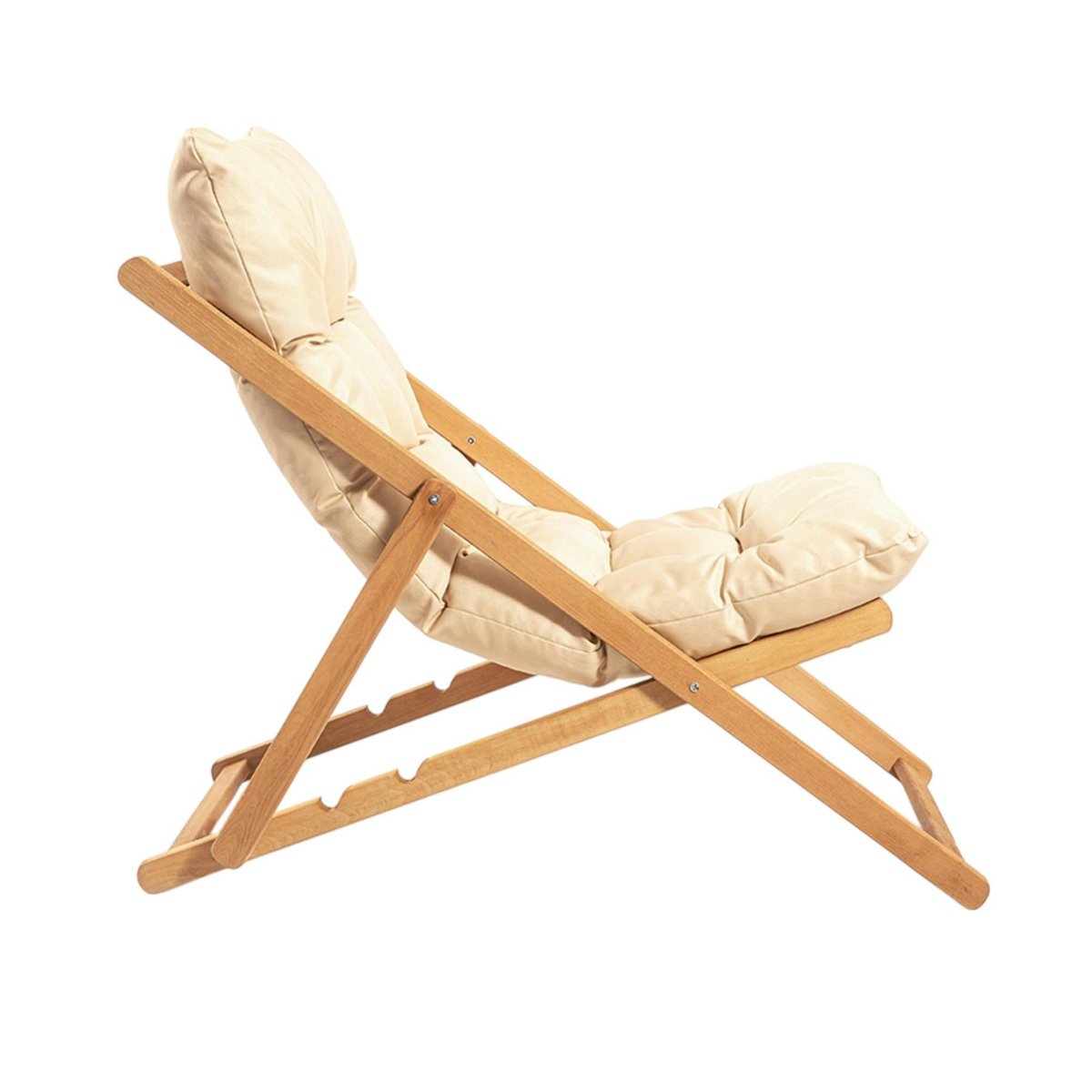 Salon de jardin - 2 chiliennes + table basse SORA beige, PIER IMPORT