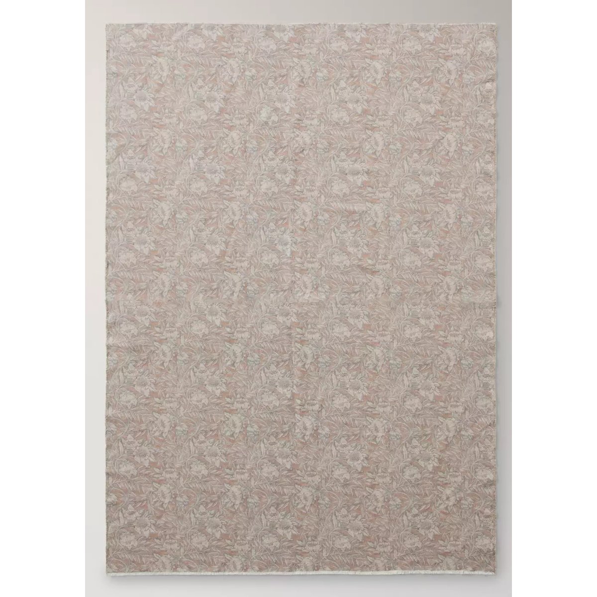 Couverture coton lin imprimée rose, MANGO HOME