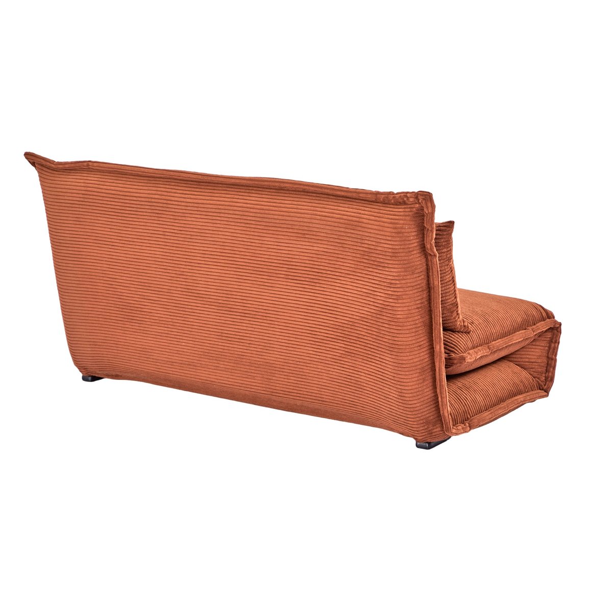 Canapé convertible en velours côtelé, LEON terracotta, NORDLYS