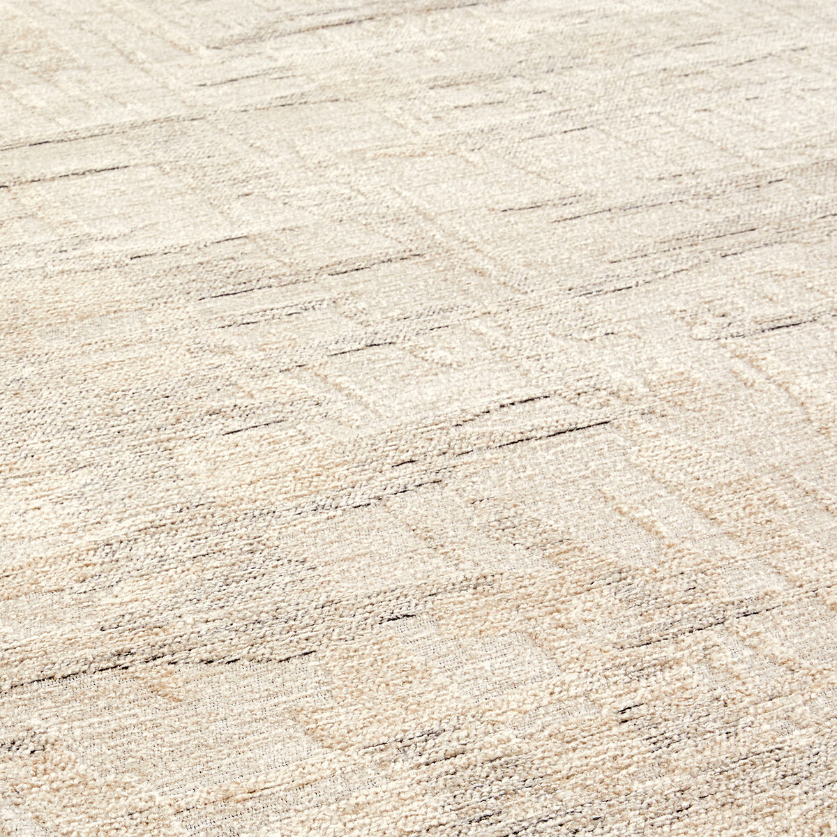 Plat geweven vloerkleed met abstracte motieven, Aruni beige , LA REDOUTE INTERIEURS