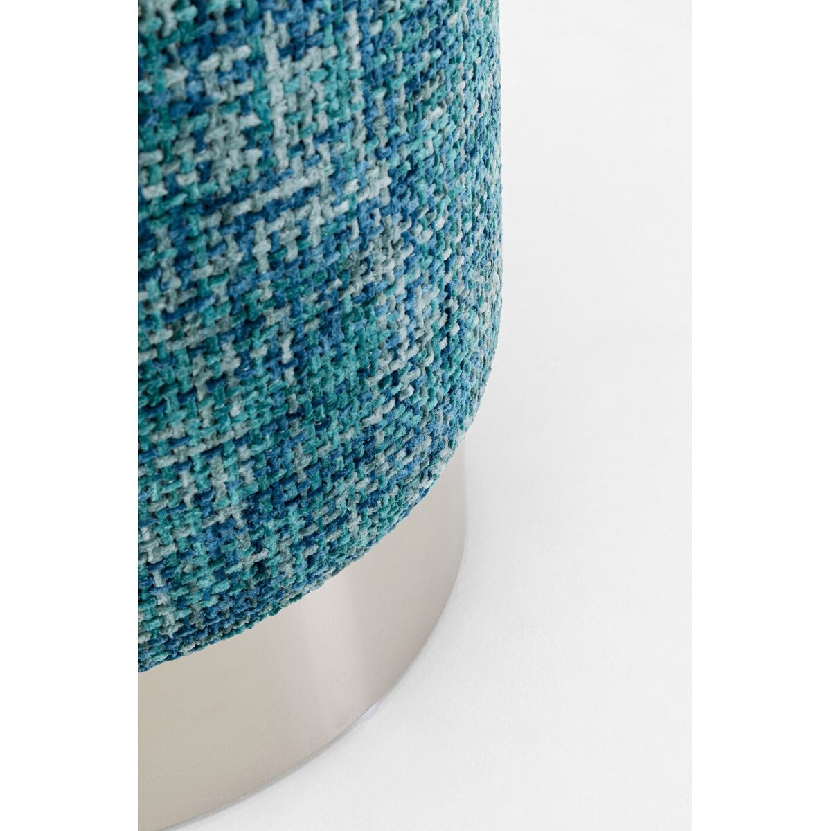 Tabouret en polyester tressé et acier, BERRY HIGH bleu, KARE DESIGN