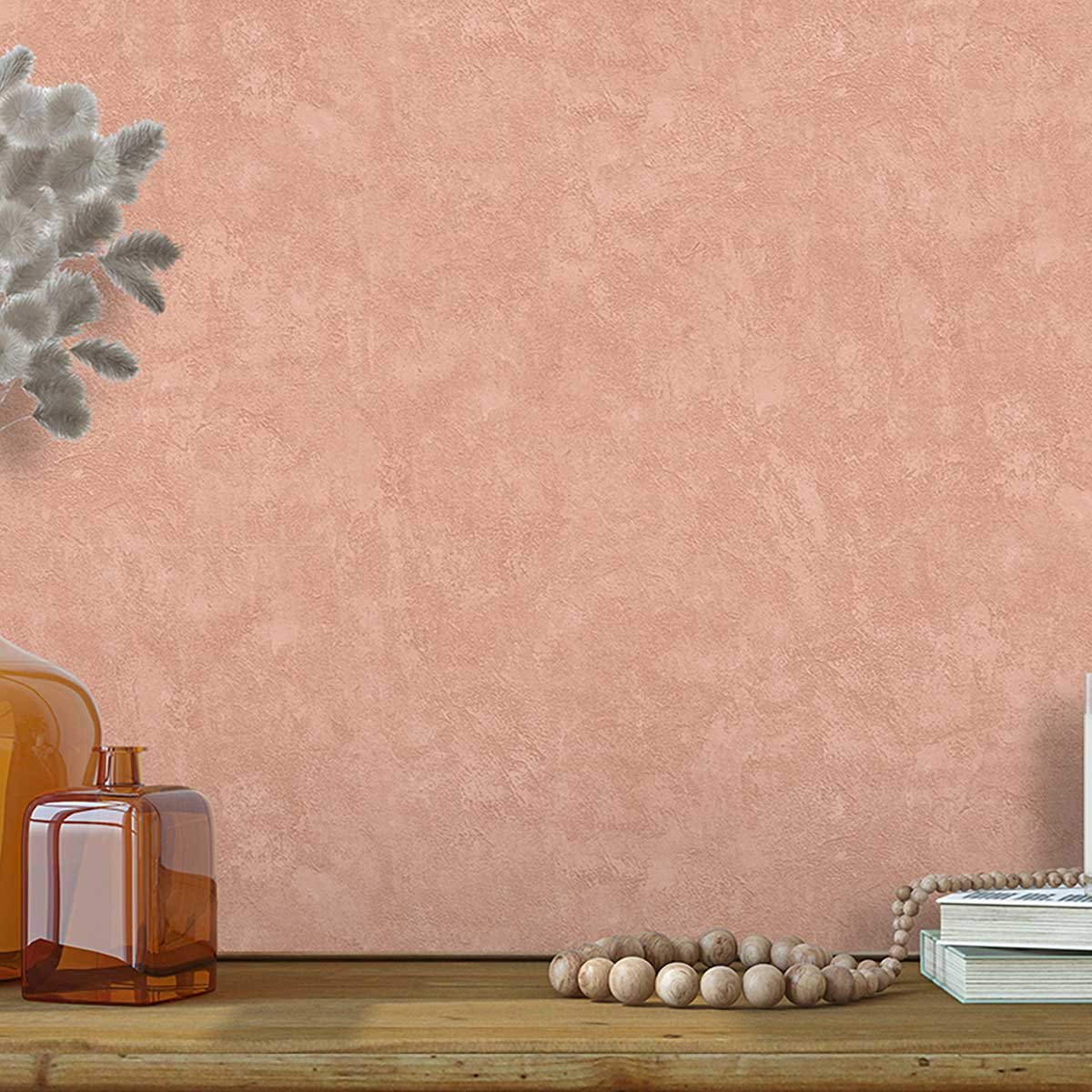 Papier peint texture minérale rose poudré moderne autres, HEXOA