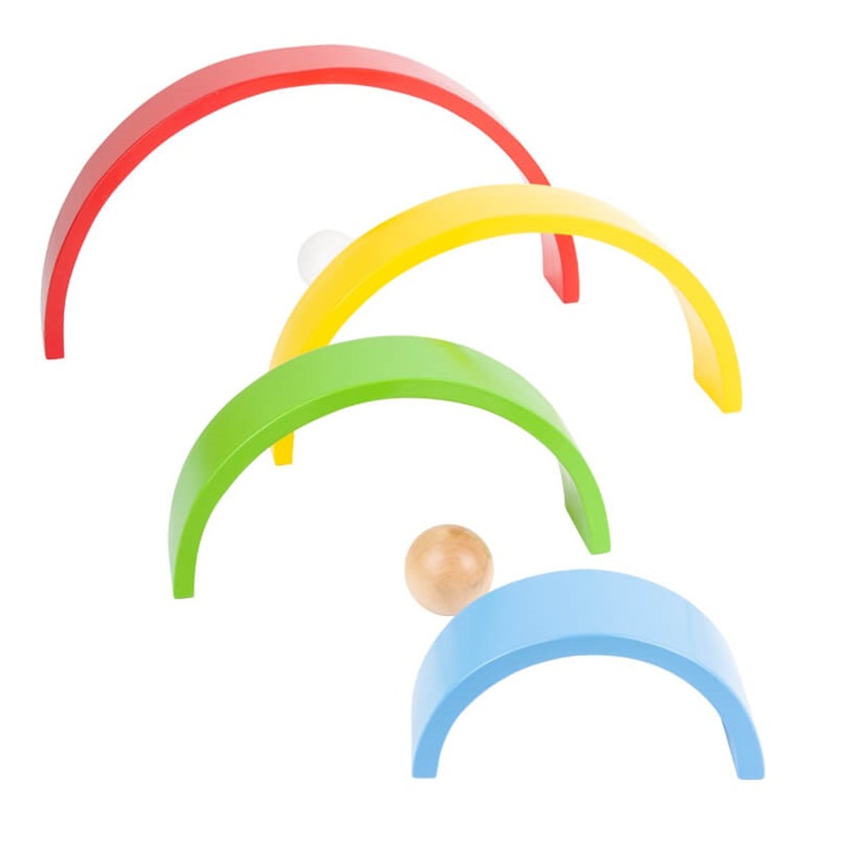 Blocs en bois Arc-en-ciel XL rouge, SMALL FOOT COMPANY