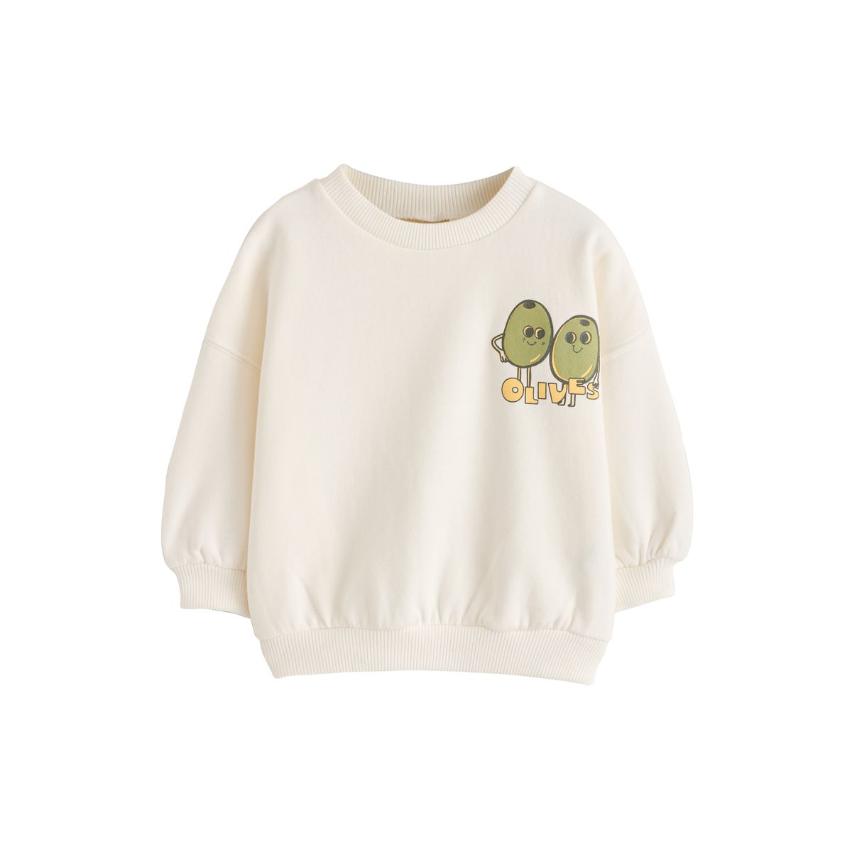Sweatshirt de cou d'équipage crème d'olives, NEXT