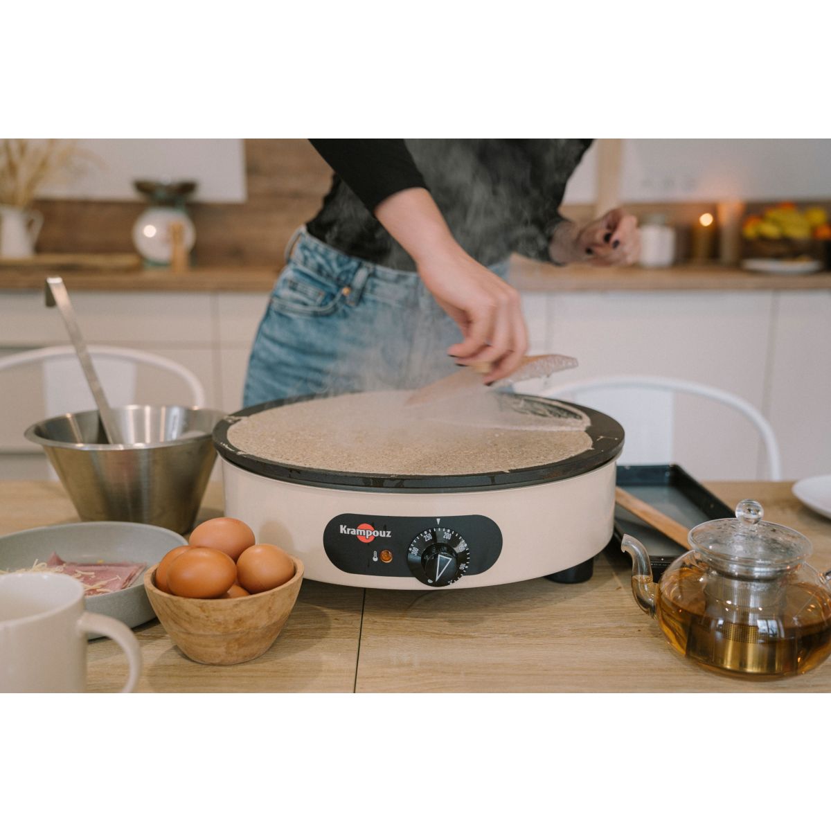 Crêpière Electrique Armen CFAR4AA-KR couleur unique, KRAMPOUZ