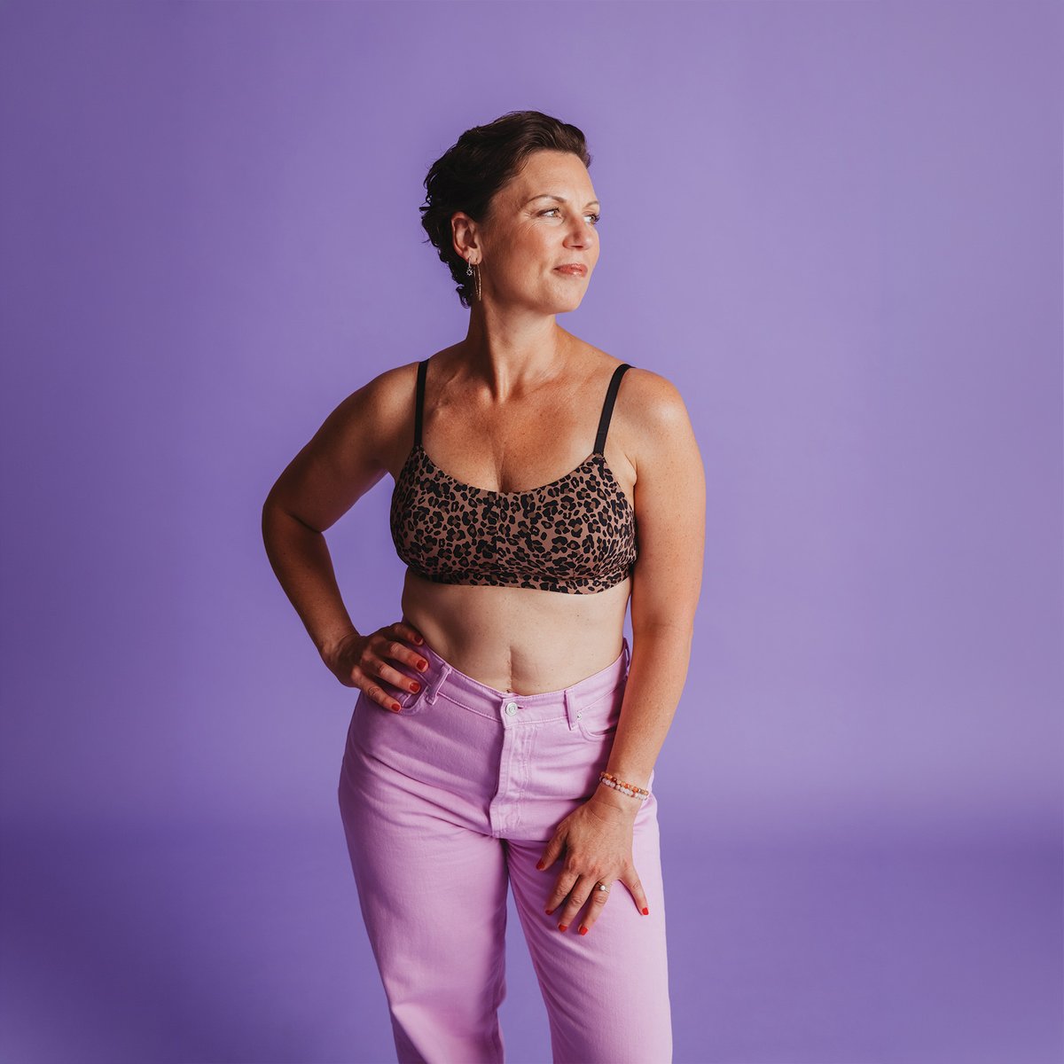 Soutien-gorge post-opératoire LEONIE multico noir, ROUGEGORGE LINGERIE
