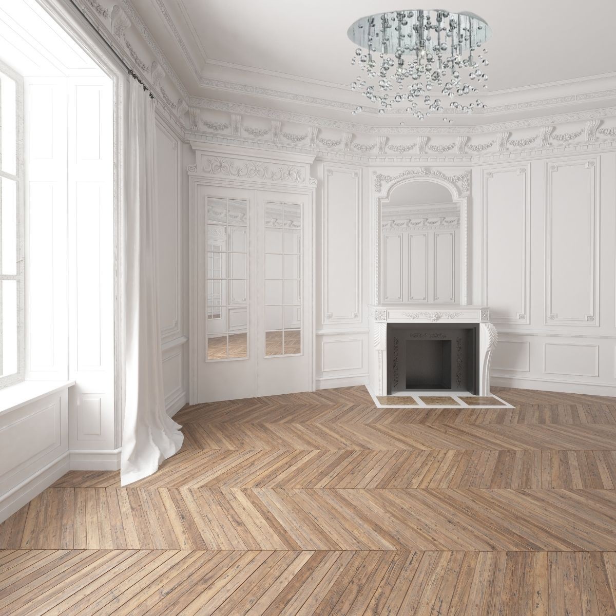 Plafonnier    NEVE chromé, IDEAL LUX